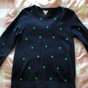 J Crew polka dot sweater M